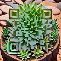 QR Code Expert beautiful example: Succulents and exotic cacti.