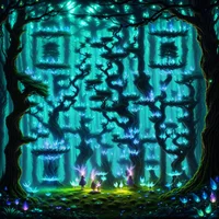 QR Code Expert beautiful example: Ethereal forest fairies.