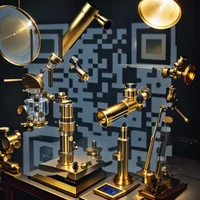 QR Code Expert beautiful example: Vintage scientific instruments.